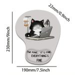 „Everything’s Fine” cicás ergonomikus egérpad csuklótámasszal