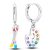 Színpaletta ezüst fülbevaló – Művészi ihletésű, festékpalettával és ecsetekkel