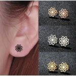 Mandala Stud Fülbevaló – Fekete / Arany / Ezüst / Rózsaarany színben