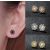 Mandala Stud Fülbevaló – Fekete / Arany / Ezüst / Rózsaarany színben