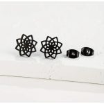 Mandala Stud Fülbevaló – Fekete / Arany / Ezüst / Rózsaarany színben