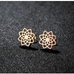 Mandala Stud Fülbevaló – Fekete / Arany / Ezüst / Rózsaarany színben