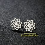 Mandala Stud Fülbevaló – Fekete / Arany / Ezüst / Rózsaarany színben