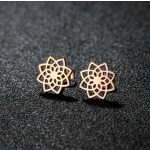 Mandala Stud Fülbevaló – Fekete / Arany / Ezüst / Rózsaarany színben