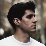 Kerek köves fülbevaló - átlátszó és fekete színváltozatban