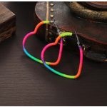 Rainbow Love szivárványos szív alakú fülbevaló