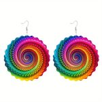 Psychedelic Rainbow fa fülbevaló