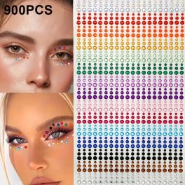   Színes öntapadós arc - és testdíszítő strasszkő készlet – 900 db