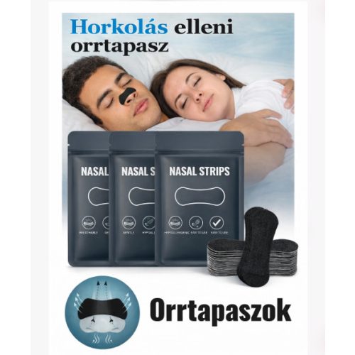 Légzéskönnyítő orrtapasz alváshoz – orrlégzés támogatására - 30 db