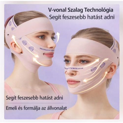 Arcfeszesítő és állvonalformázó éjszakai maszk – univerzális, mosható
