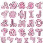 Ezüst betű charm és medál rózsaszín cirkóniákkal – Monogram kollekció