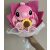 Stitch Angel ballagási plüss csokor – pink, napraforgóval és rózsaszín rózsákkal