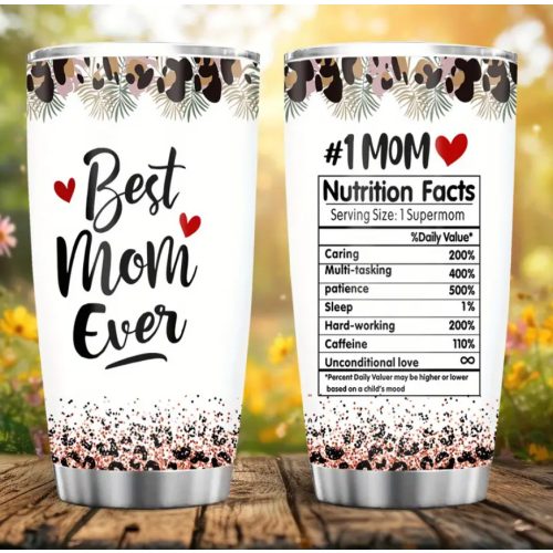 Best Mom Ever – Duplafalú hőtartó bögre, termosz -  ajándék anyukáknak