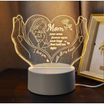 Világító LED szív – „Mom, I love you with all my heart”
