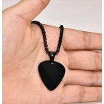 Black Pick – fekete pengető medálos férfi nyaklánc