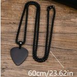 Black Pick – fekete pengető medálos férfi nyaklánc