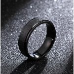 FROSTED BLACK - Fekete nemesacél gyűrű 