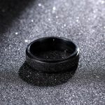 FROSTED BLACK - Fekete nemesacél gyűrű 