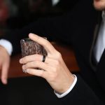 Matt Fekete Minimalista Nemesacél Férfi Gyűrű