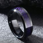 Dragon design - fekete-lila kelta mintás nemesacél gyűrű