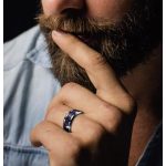 Dragon design - fekete-lila kelta mintás nemesacél gyűrű