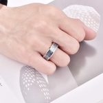 Dragon design - ezüst - égszínkék kelta mintás nemesacél gyűrű