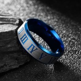 Római Kék – Férfi Nemesacél Gyűrű