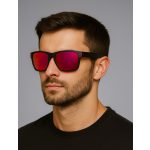 Polarizált férfi napszemüveg – sportos, UV-védelemmel, burgundi lencsével