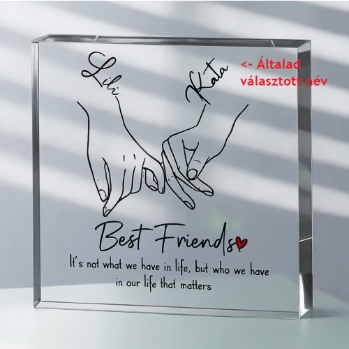  „Best Friends” – személyre szabható akrildísz legjobb barátodnak
