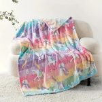 Varázsuniverzum unikornisos pihe-puha takaró – világít a sötétben