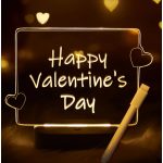 LED üzenő tábla szív motívummal