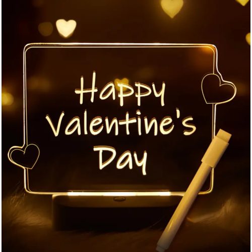 LED üzenő tábla szív motívummal